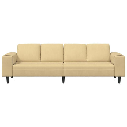 vidaXL Sofa mit Kissen Grau-Grün 250 x 77 x 76 cm Cordstoff