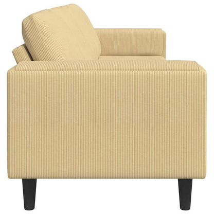 vidaXL Sofa mit Kissen Grau-Grün 250 x 77 x 76 cm Cordstoff