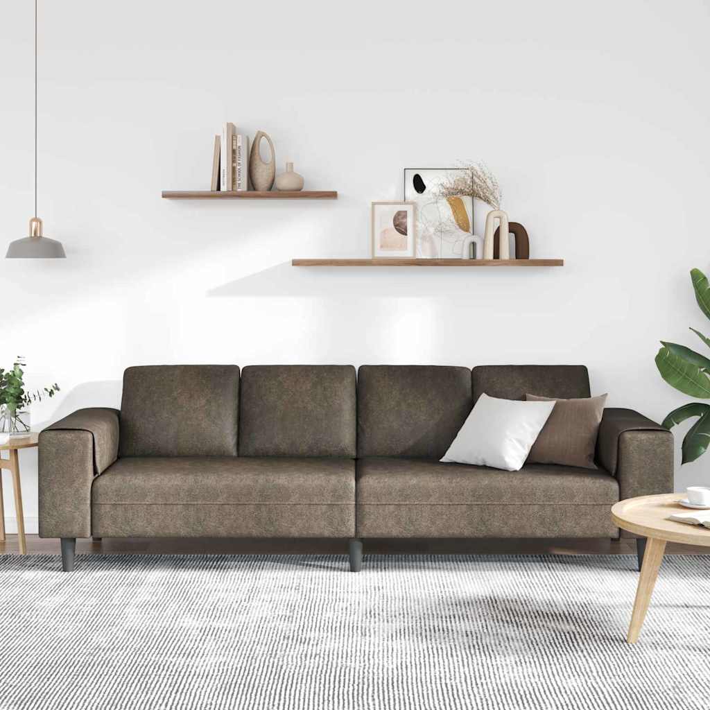 vidaXL Wohnzimmer Couch Dunkelgrau 250 x 77 x 76 cm
