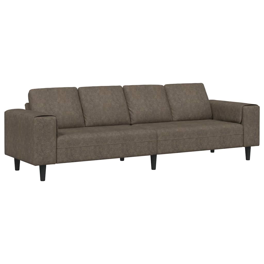 vidaXL Wohnzimmer Couch Dunkelgrau 250 x 77 x 76 cm