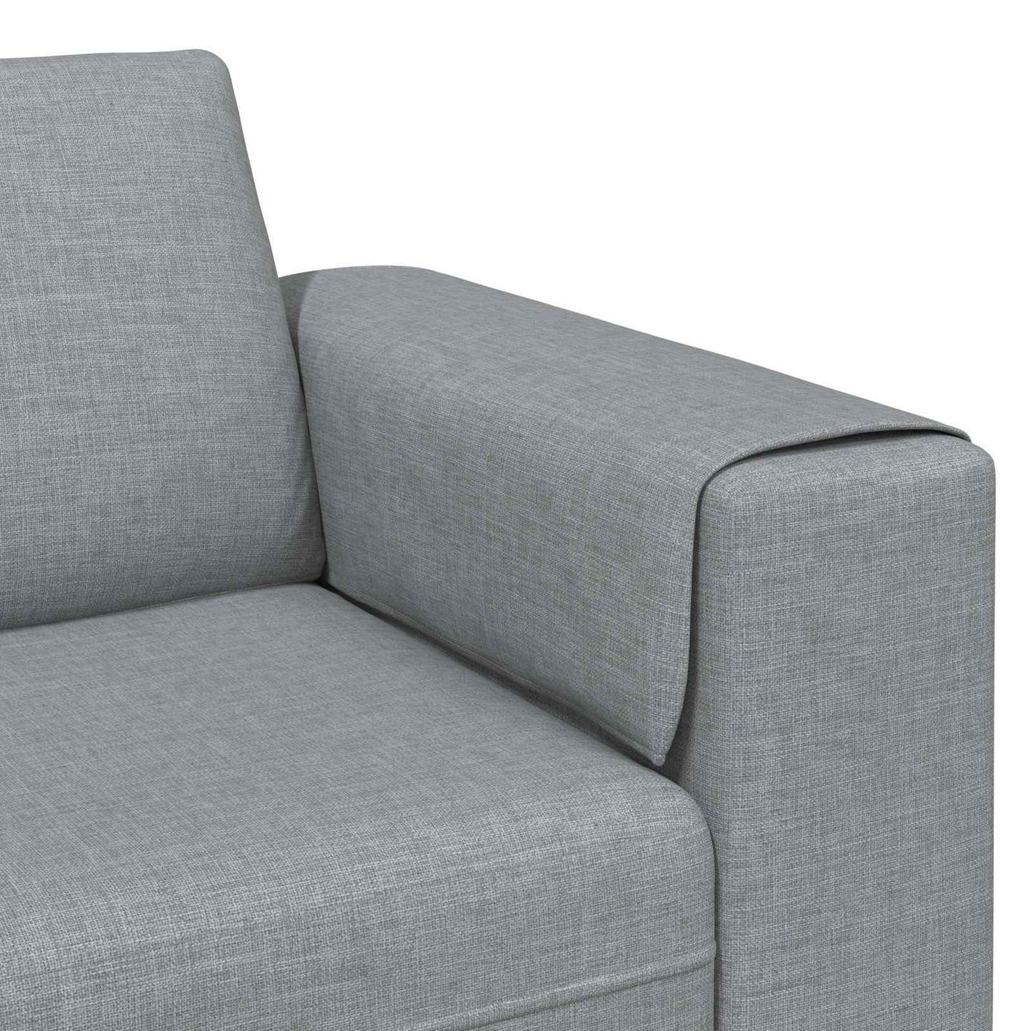 vidaXL Wohnzimmer Couch 3 pcs Hellgrau Polyester