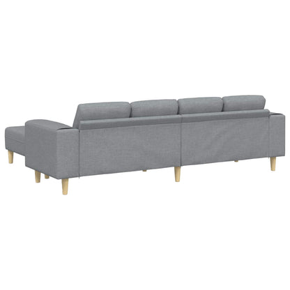vidaXL Wohnzimmer Couch 3 pcs Hellgrau Polyester