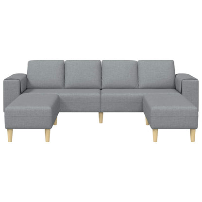 vidaXL Wohnzimmer Couch 3 pcs Hellgrau Polyester
