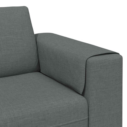 vidaXL Wohnzimmer Couch 3 pcs Dunkelgrau Polyester