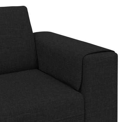 vidaXL Wohnzimmer Couch 3 pcs Schwarz Polyester