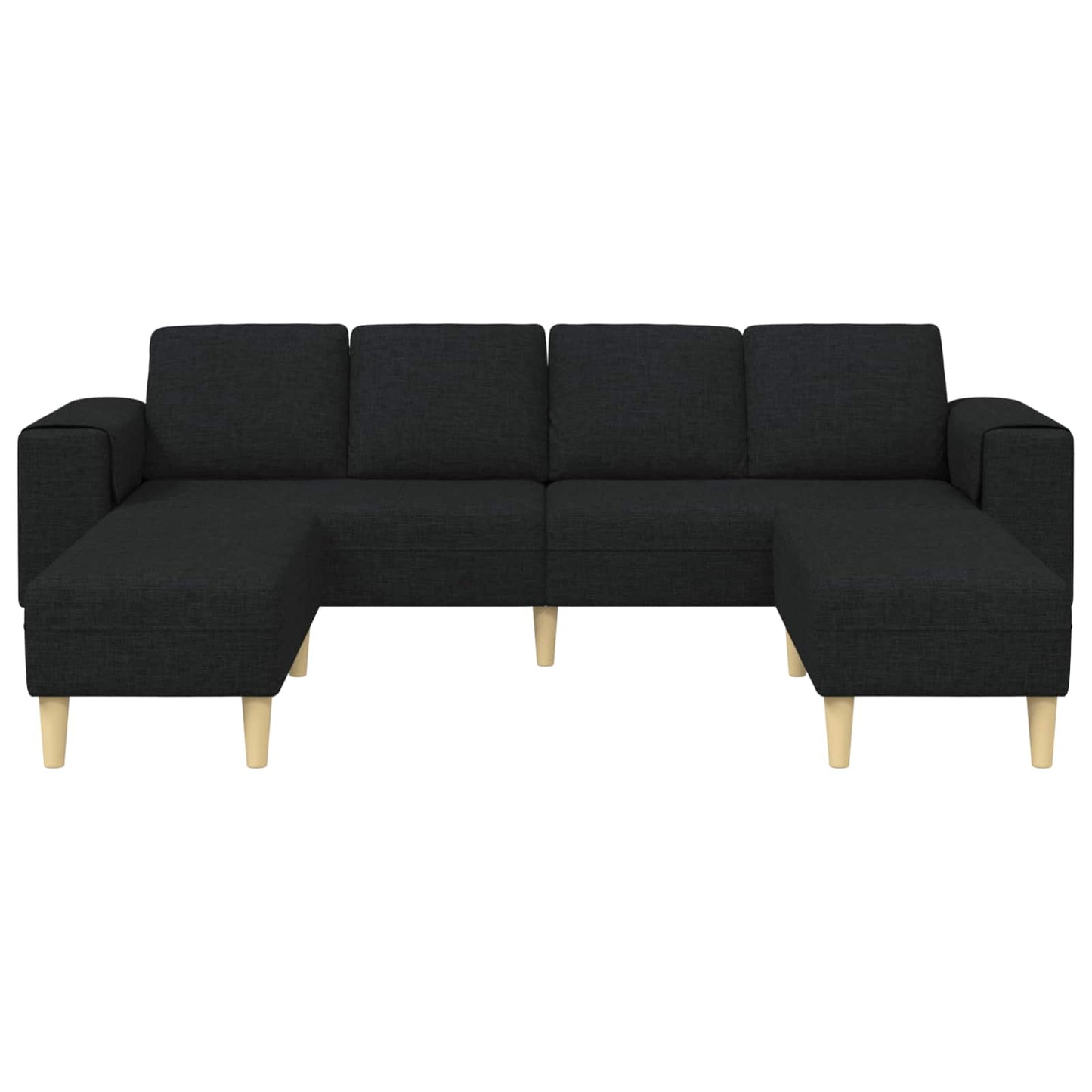 vidaXL Wohnzimmer Couch 3 pcs Schwarz Polyester