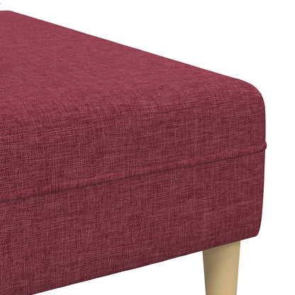 vidaXL Wohnzimmer Couch 3 pcs Weinrot Polyester