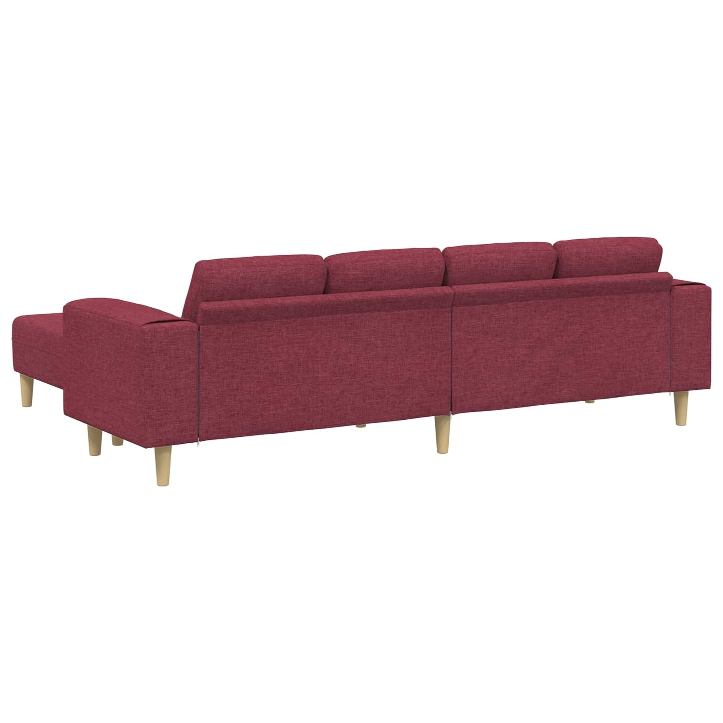 vidaXL Wohnzimmer Couch 3 pcs Weinrot Polyester