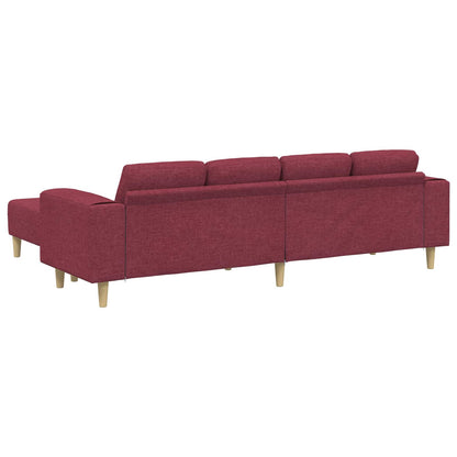 vidaXL Wohnzimmer Couch 3 pcs Weinrot Polyester