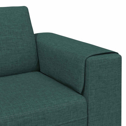 vidaXL Wohnzimmer Couch 3 pcs Dunkelgrün Polyester