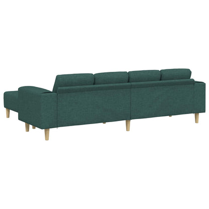 vidaXL Wohnzimmer Couch 3 pcs Dunkelgrün Polyester