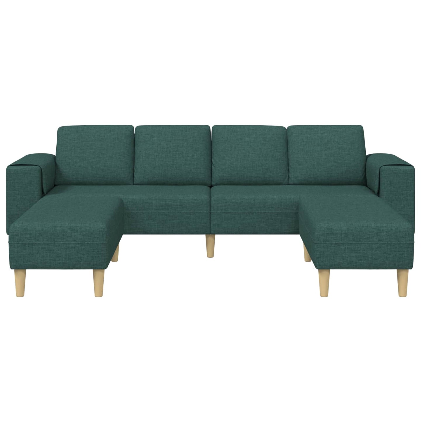 vidaXL Wohnzimmer Couch 3 pcs Dunkelgrün Polyester