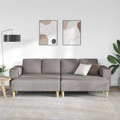 vidaXL Sofa Set Taupe Stoff