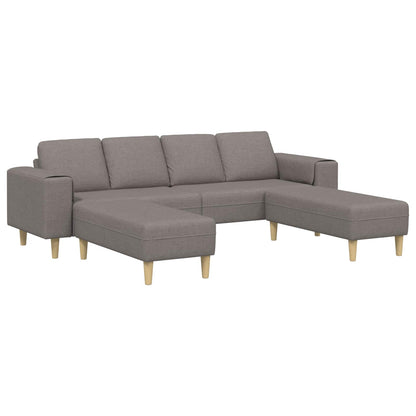 vidaXL Sofa Set Taupe Stoff