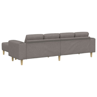 vidaXL Sofa Set Taupe Stoff