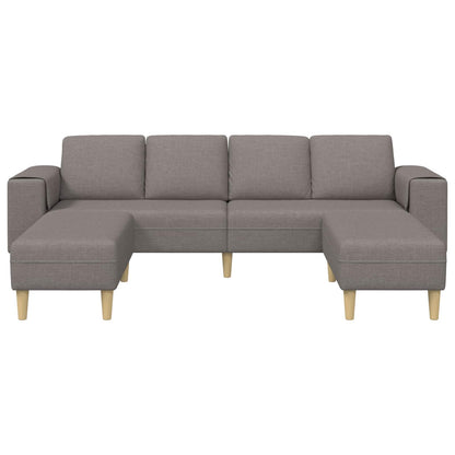 vidaXL Sofa Set Taupe Stoff