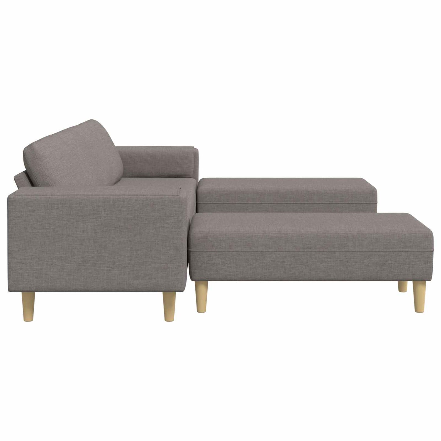 vidaXL Sofa Set Taupe Stoff