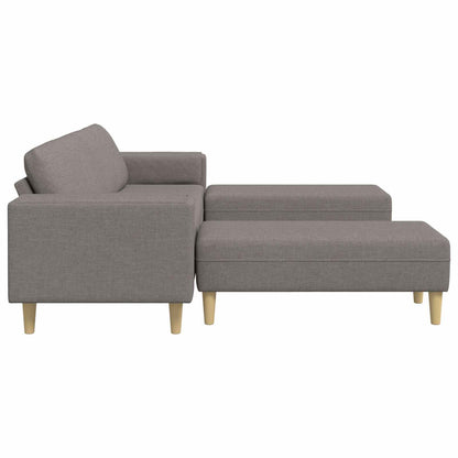 vidaXL Sofa Set Taupe Stoff