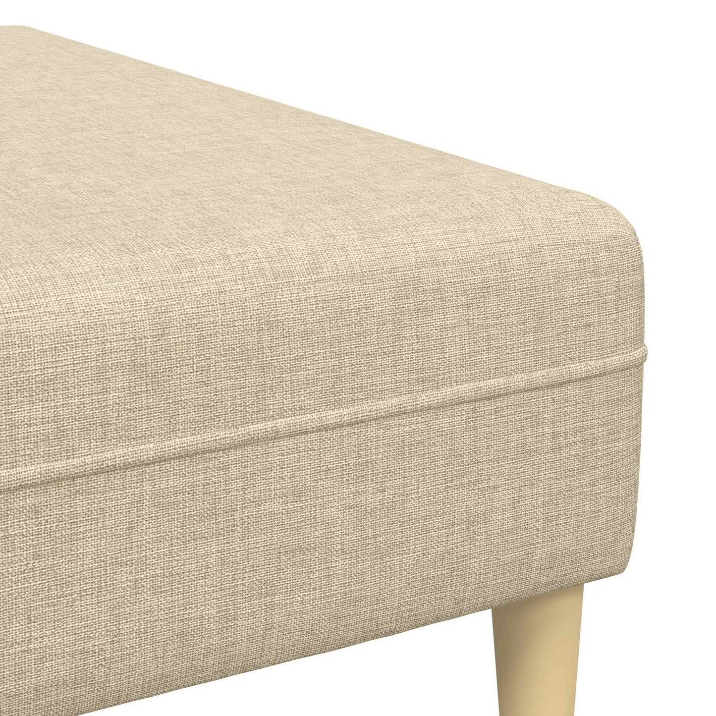 vidaXL Wohnzimmer Couch 3 pcs Creme Polyester