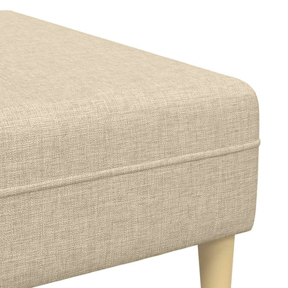 vidaXL Wohnzimmer Couch 3 pcs Creme Polyester