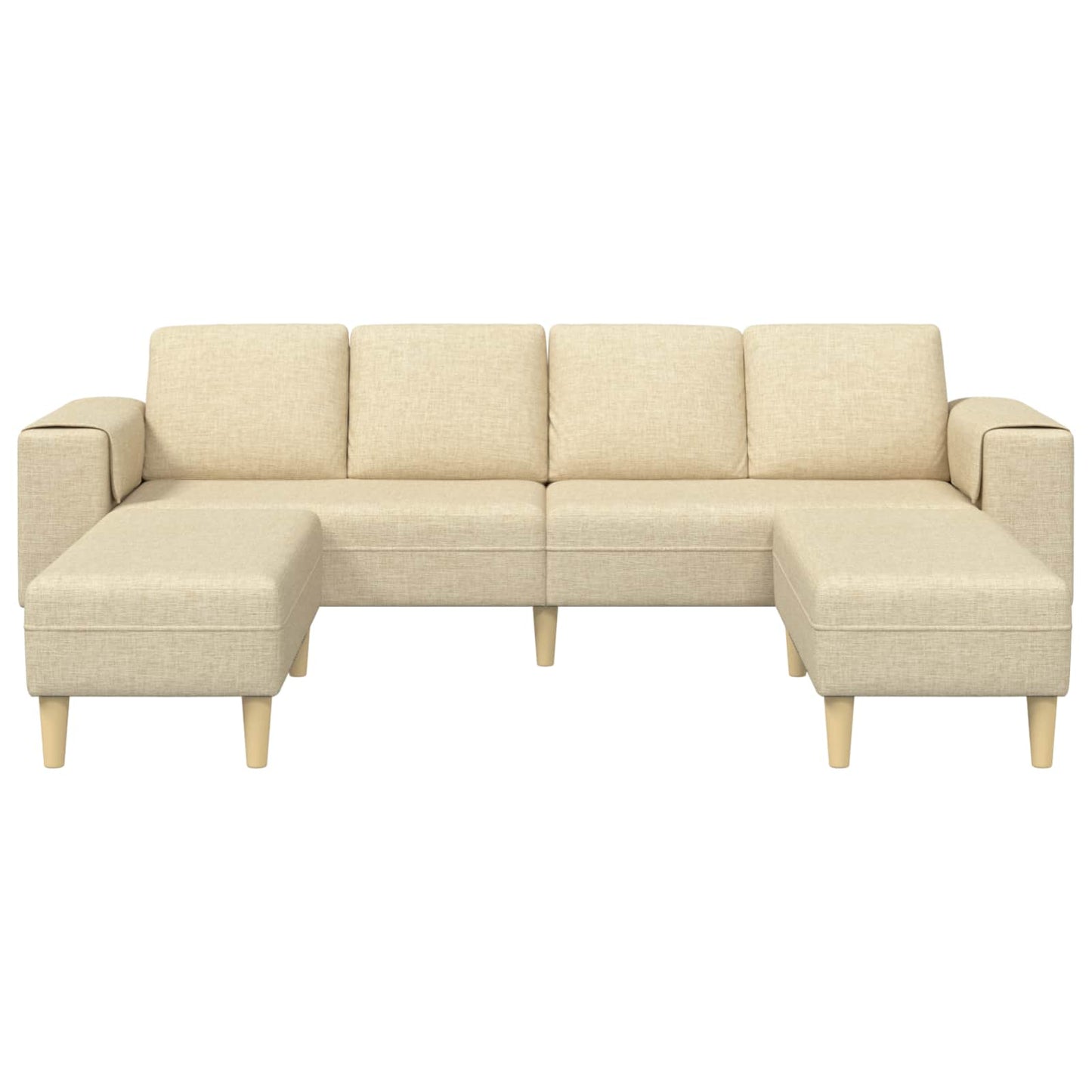 vidaXL Wohnzimmer Couch 3 pcs Creme Polyester