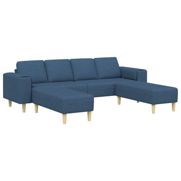 vidaXL Sofa Set Blau Stoff
