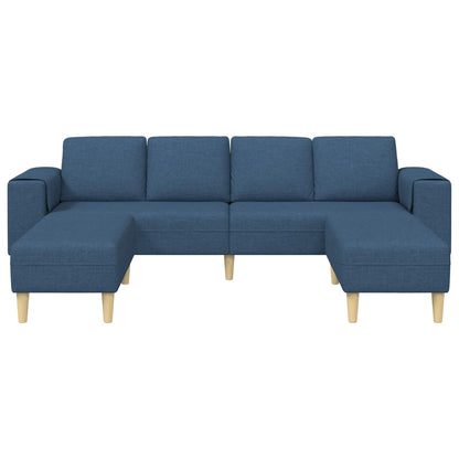 vidaXL Sofa Set Blau Stoff