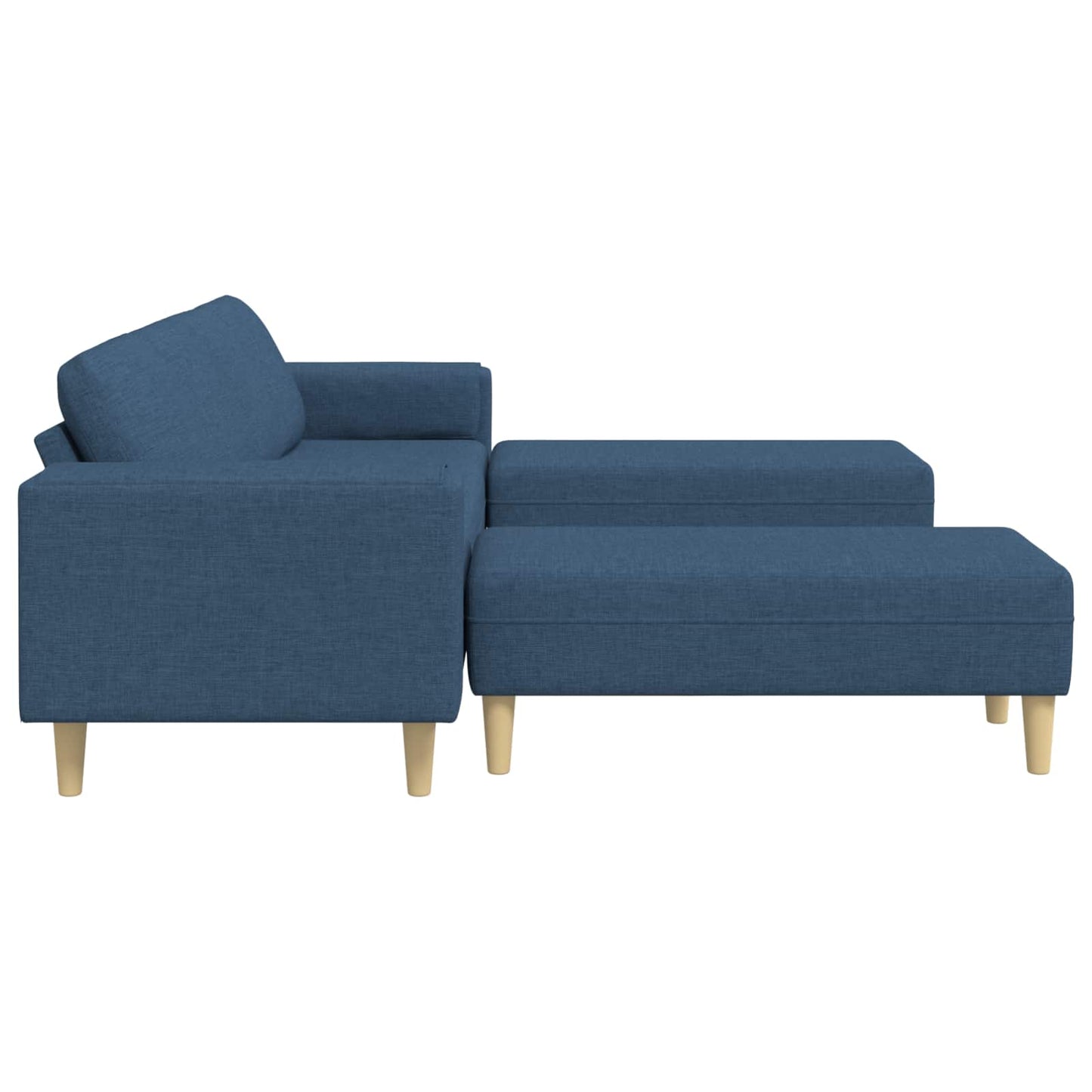 vidaXL Sofa Set Blau Stoff