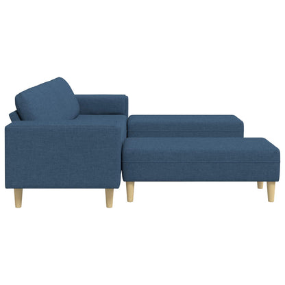 vidaXL Sofa Set Blau Stoff