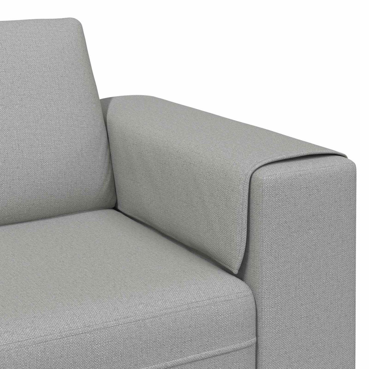 vidaXL Wohnzimmer Couch 3 pcs Wolkengrau Polyester