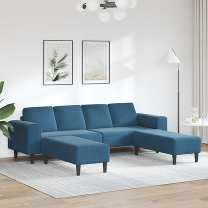 vidaXL Wohnzimmer Couch 3 pcs Blau
