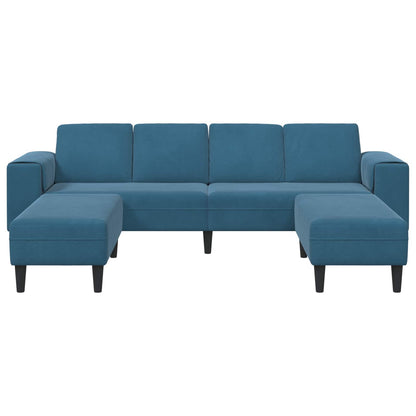 vidaXL Wohnzimmer Couch 3 pcs Blau