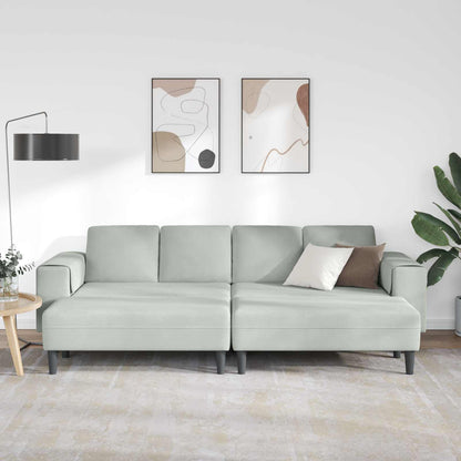 vidaXL Wohnzimmer Couch 3 pcs Hellgrau