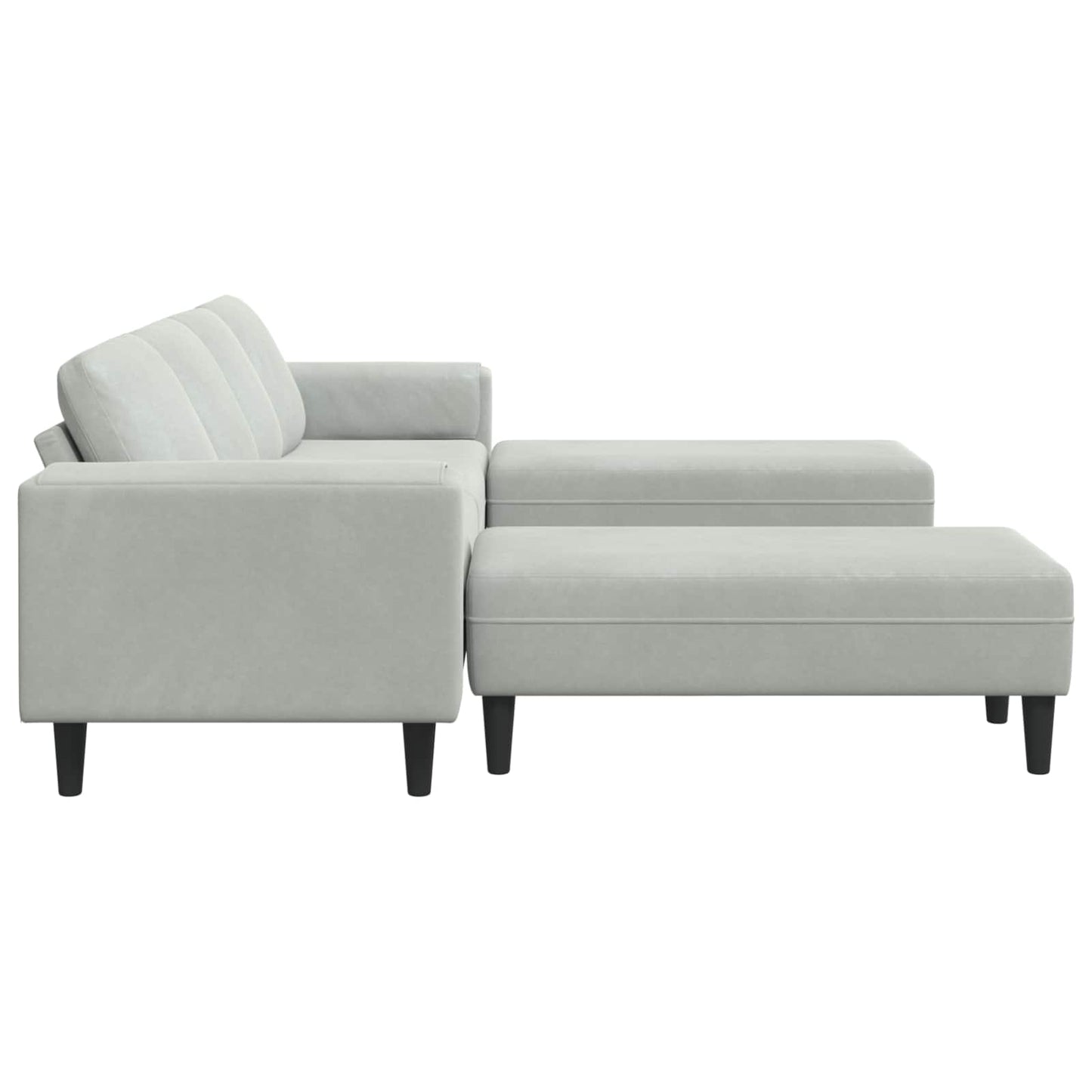 vidaXL Wohnzimmer Couch 3 pcs Hellgrau