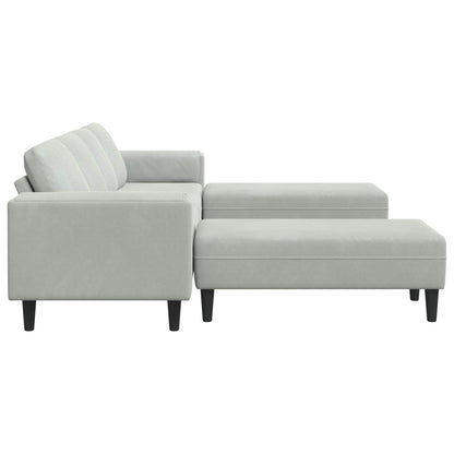 vidaXL Wohnzimmer Couch 3 pcs Hellgrau