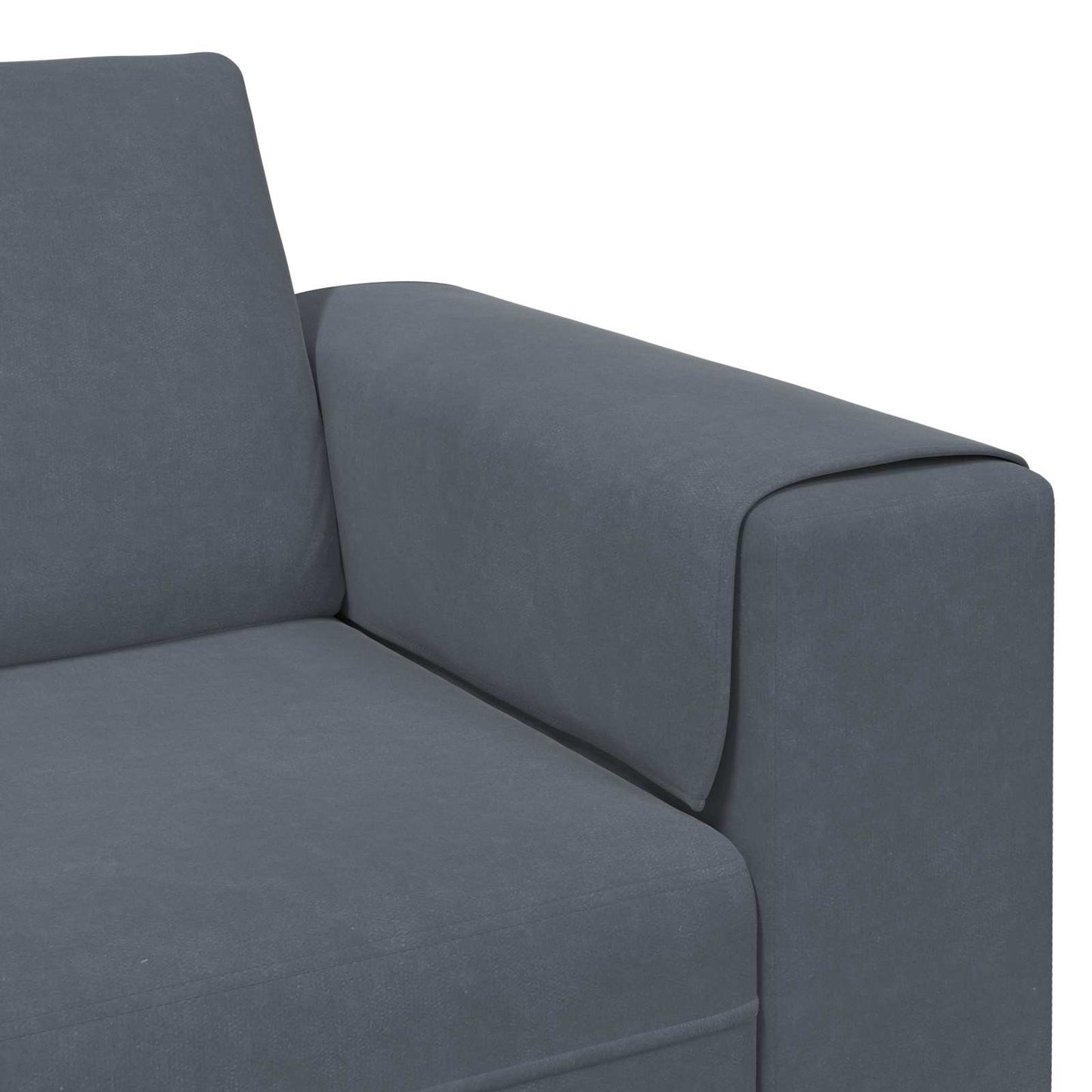 vidaXL Wohnzimmer Couch 3 pcs Dunkelgrau