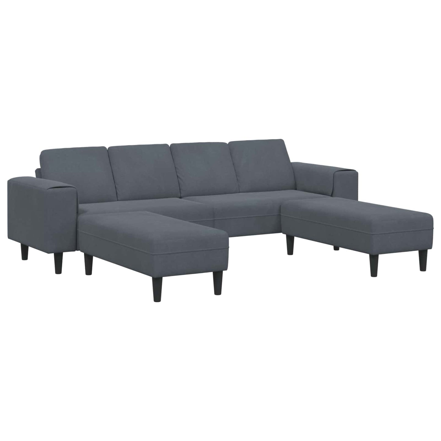 vidaXL Wohnzimmer Couch 3 pcs Dunkelgrau