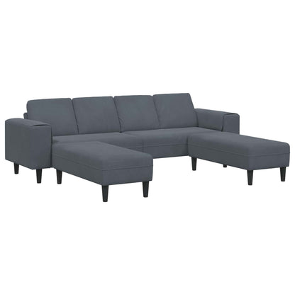 vidaXL Wohnzimmer Couch 3 pcs Dunkelgrau