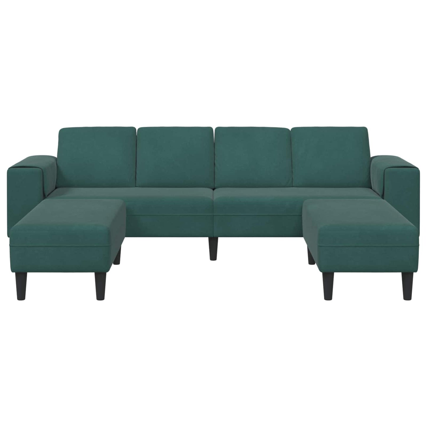 vidaXL Wohnzimmer Couch 3 pcs Dunkelgrün