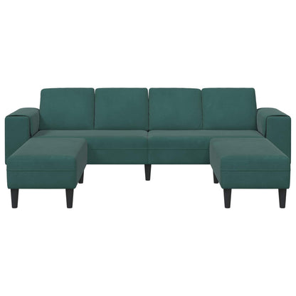 vidaXL Wohnzimmer Couch 3 pcs Dunkelgrün