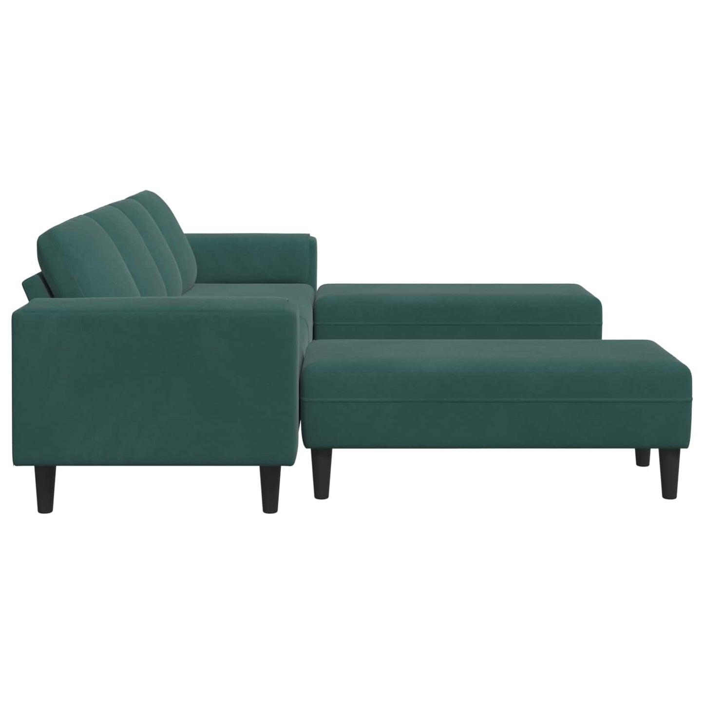 vidaXL Wohnzimmer Couch 3 pcs Dunkelgrün