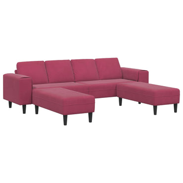 vidaXL Wohnzimmer Couch 3 pcs Weinrot