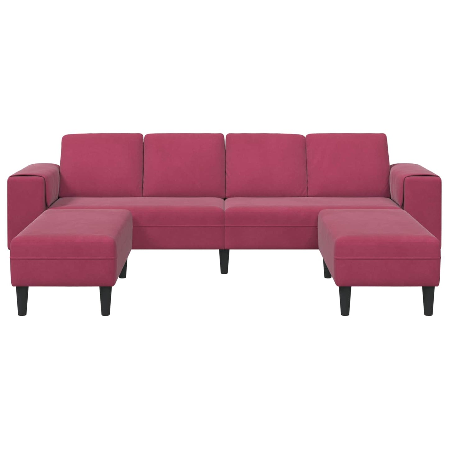 vidaXL Wohnzimmer Couch 3 pcs Weinrot