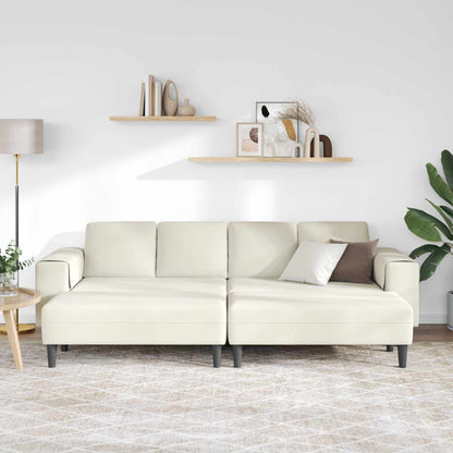 vidaXL Wohnzimmer Couch 3 pcs Creme