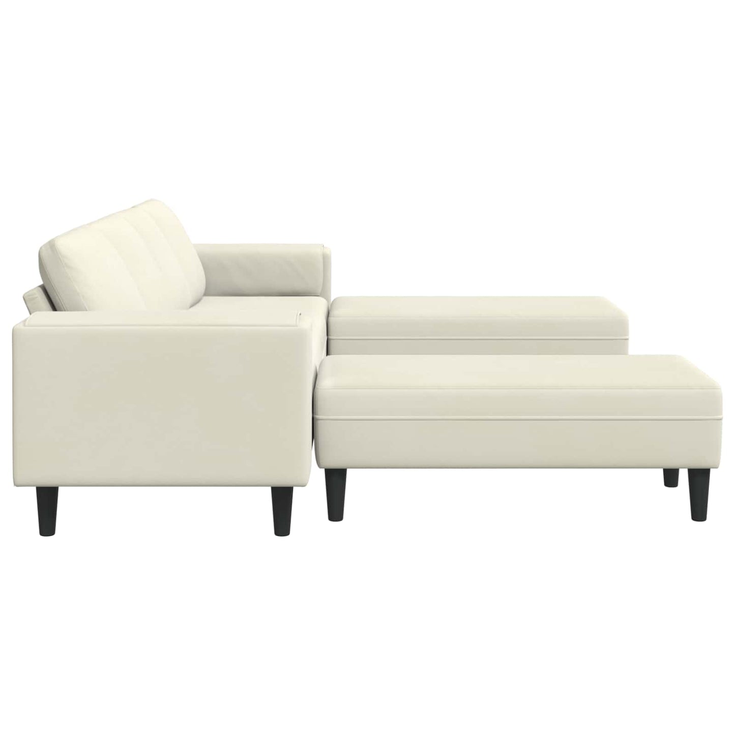 vidaXL Wohnzimmer Couch 3 pcs Creme