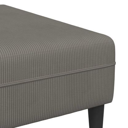 vidaXL Sofa mit Kissen Hellgrau 250 x 188 x 76 cm Cordstoff