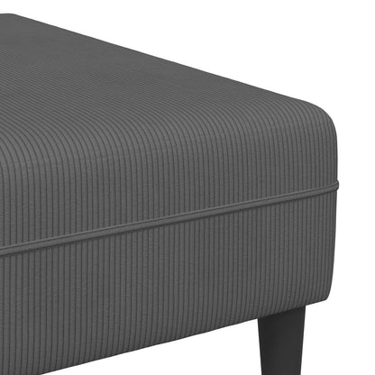 vidaXL Sofa mit Kissen Dunkelgrau 250 x 188 x 76 cm Cordstoff