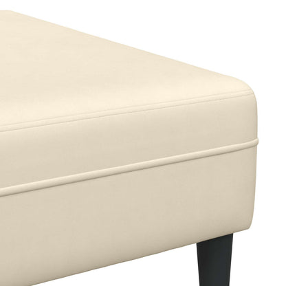 Sofa mit Kissen Creme 250 x 188 x 76 cm Cordstoff