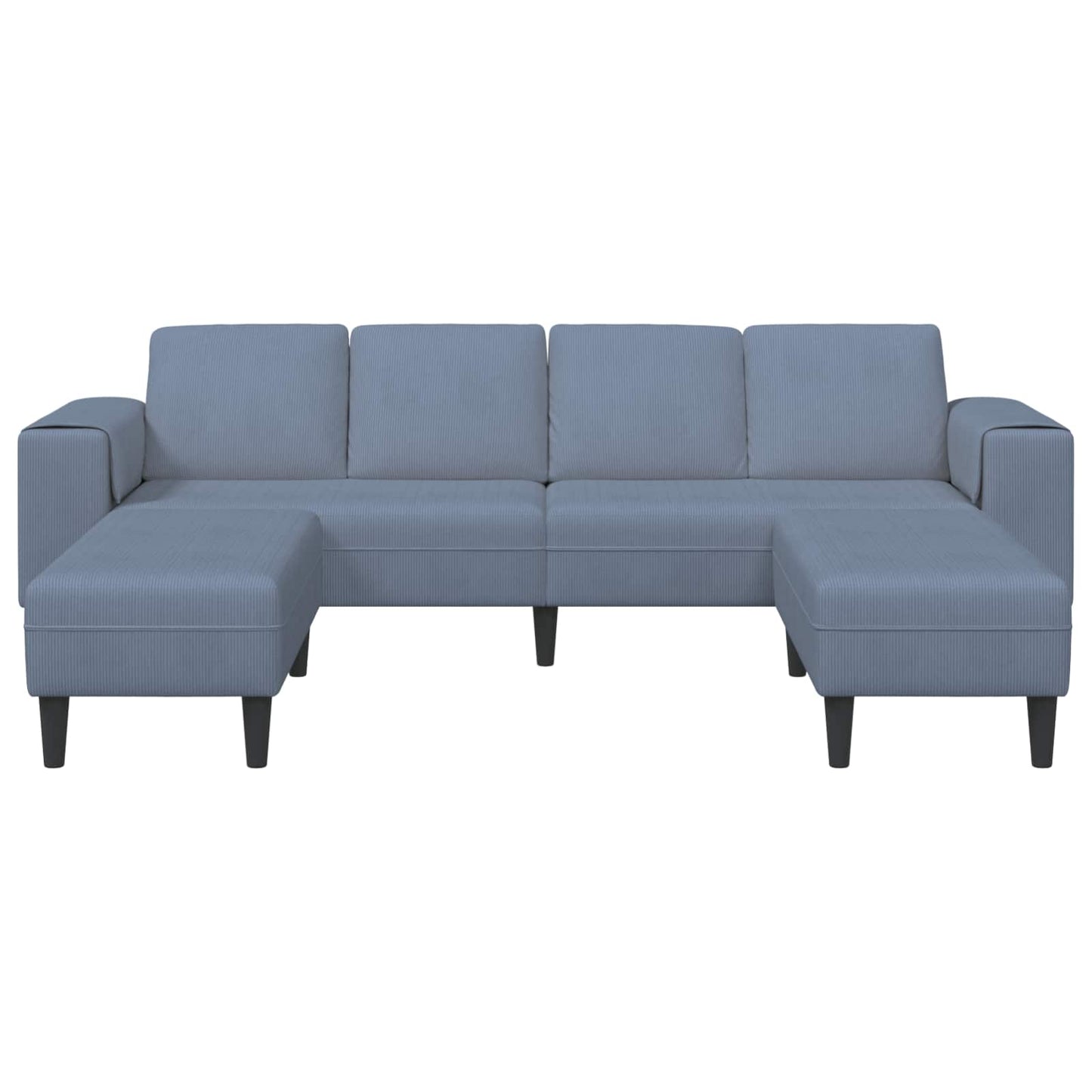 vidaXL Sofa mit Kissen Blau 250 x 188 x 76 cm Cordstoff