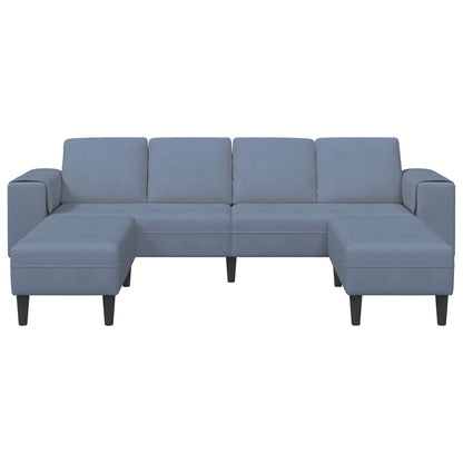 vidaXL Sofa mit Kissen Blau 250 x 188 x 76 cm Cordstoff